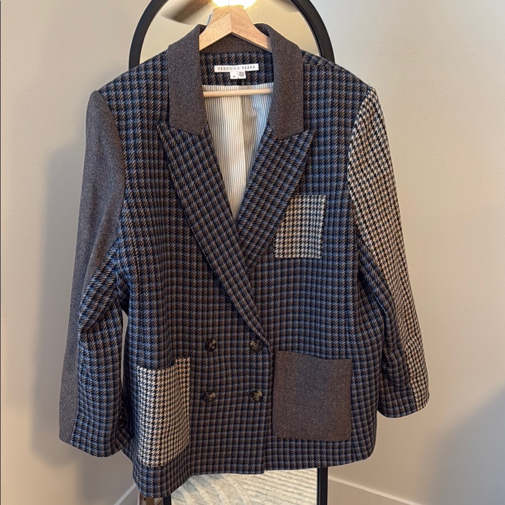 Veronica Beard Blue and Brown Blazer